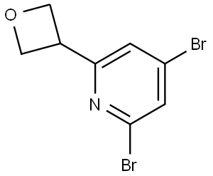 2,4-dibromo-6-(oxetan-3-yl)pyridine Struktur