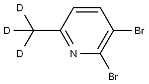 2,3-dibromo-6-(methyl-d3)pyridine Struktur