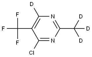 4-chloro-2-(methyl-d3)-5-(trifluoromethyl)pyrimidine-6-d Struktur