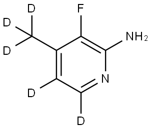 3-fluoro-4-(methyl-d3)pyridin-5,6-d2-2-amine Struktur