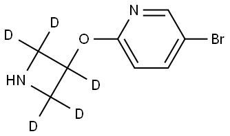 2-((azetidin-3-yl-2,2,3,4,4-d5)oxy)-5-bromopyridine Struktur