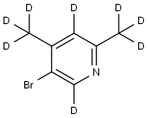 5-bromo-2,4-bis(methyl-d3)pyridine-3,6-d2 Struktur