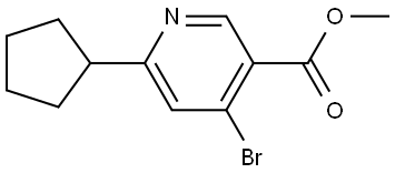 methyl 4-bromo-6-cyclopentylnicotinate Struktur