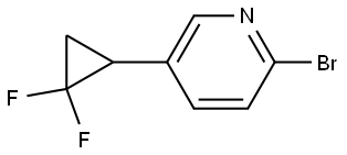 2-bromo-5-(2,2-difluorocyclopropyl)pyridine Struktur