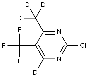 2-chloro-4-(methyl-d3)-5-(trifluoromethyl)pyrimidine-6-d Struktur