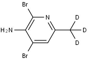 2,4-dibromo-6-(methyl-d3)pyridin-3-amine Structure