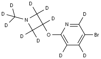 5-bromo-2-((1-(methyl-d3)azetidin-3-yl-2,2,3,4,4-d5)oxy)pyridine-3,4,6-d3 Struktur