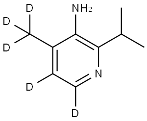 2-isopropyl-4-(methyl-d3)pyridin-5,6-d2-3-amine Struktur