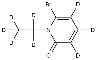 6-bromo-1-(ethyl-d5)pyridin-2(1H)-one-3,4,5-d3 Struktur