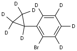 1-bromo-2-(cyclopropyl-d5)benzene-3,4,5,6-d4 Struktur