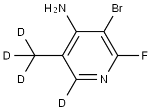 3-bromo-2-fluoro-5-(methyl-d3)pyridin-6-d-4-amine Struktur