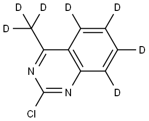 2-chloro-4-(methyl-d3)quinazoline-5,6,7,8-d4 Struktur