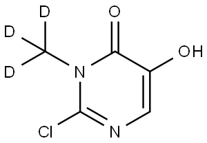 2-chloro-5-hydroxy-3-(methyl-d3)pyrimidin-4(3H)-one Struktur