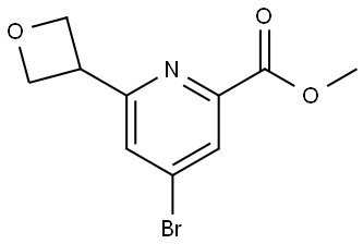 methyl 4-bromo-6-(oxetan-3-yl)picolinate Struktur