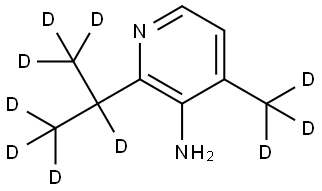 4-(methyl-d3)-2-(propan-2-yl-d7)pyridin-3-amine Struktur