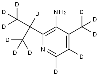 4-(methyl-d3)-2-(propan-2-yl-d7)pyridin-5,6-d2-3-amine Struktur