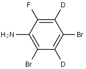 2,4-dibromo-6-fluorobenzen-3,5-d2-amine Struktur