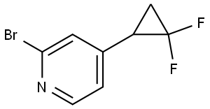 2-bromo-4-(2,2-difluorocyclopropyl)pyridine Struktur