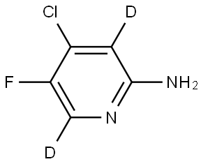 4-chloro-5-fluoropyridin-3,6-d2-2-amine Struktur