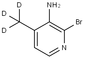 2-bromo-4-(methyl-d3)pyridin-3-amine Struktur