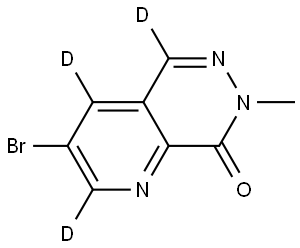 3-bromo-7-methylpyrido[2,3-d]pyridazin-8(7H)-one-2,4,5-d3 Struktur