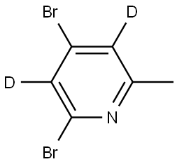 2,4-dibromo-6-methylpyridine-3,5-d2 Struktur