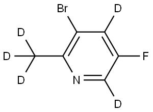 3-bromo-5-fluoro-2-(methyl-d3)pyridine-4,6-d2 Struktur