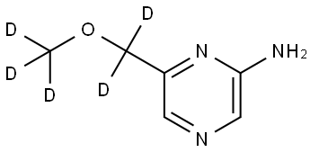 6-((methoxy-d3)methyl-d2)pyrazin-2-amine Struktur