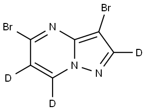 3,5-dibromopyrazolo[1,5-a]pyrimidine-2,6,7-d3 Struktur