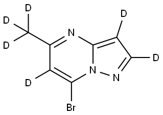 7-bromo-5-(methyl-d3)pyrazolo[1,5-a]pyrimidine-2,3,6-d3 Struktur