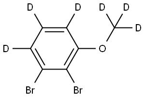 1,2-dibromo-3-(methoxy-d3)benzene-4,5,6-d3 Struktur