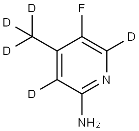 5-fluoro-4-(methyl-d3)pyridin-3,6-d2-2-amine Struktur