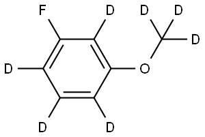 1-fluoro-3-(methoxy-d3)benzene-2,4,5,6-d4 Struktur