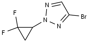 4-bromo-2-(2,2-difluorocyclopropyl)-2H-1,2,3-triazole Struktur