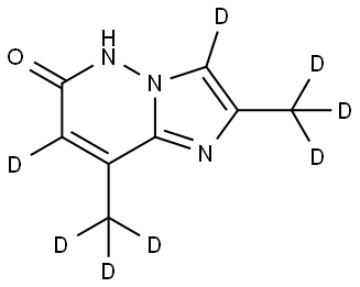 2,8-bis(methyl-d3)imidazo[1,2-b]pyridazin-3,7-d2-6-ol Struktur