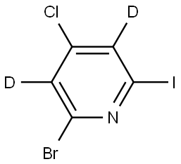 2-bromo-4-chloro-6-iodopyridine-3,5-d2 Struktur