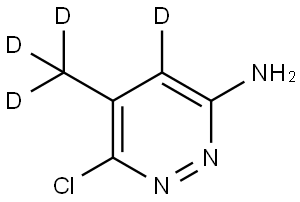 6-chloro-5-(methyl-d3)pyridazin-4-d-3-amine Struktur