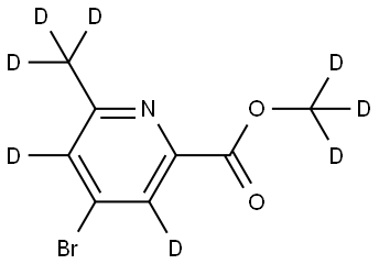 methyl-d3 4-bromo-6-(methyl-d3)picolinate-3,5-d2 Struktur