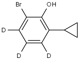 2-bromo-6-cyclopropylphen-3,4,5-d3-ol Struktur