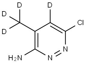 6-chloro-4-(methyl-d3)pyridazin-5-d-3-amine Struktur