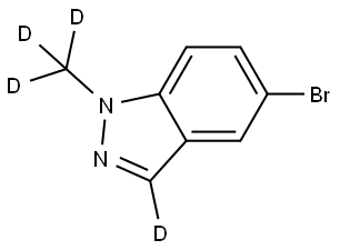 5-bromo-1-(methyl-d3)-1H-indazole-3-d Struktur