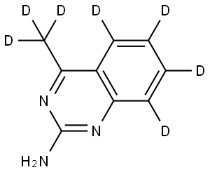 4-(methyl-d3)quinazolin-5,6,7,8-d4-2-amine Struktur