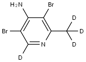 3,5-dibromo-2-(methyl-d3)pyridin-6-d-4-amine Struktur