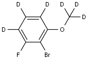 2-bromo-1-fluoro-3-(methoxy-d3)benzene-4,5,6-d3 Struktur