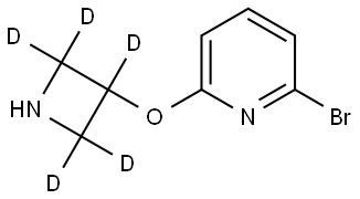 2-((azetidin-3-yl-2,2,3,4,4-d5)oxy)-6-bromopyridine Struktur