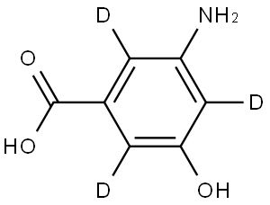 3-amino-5-hydroxybenzoic-2,4,6-d3 acid Struktur