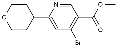 methyl 4-bromo-6-(tetrahydro-2H-pyran-4-yl)nicotinate Struktur