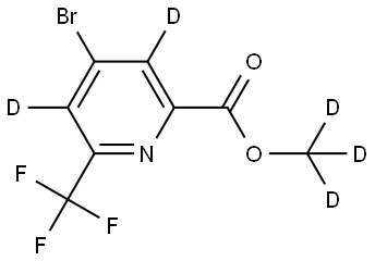 methyl-d3 4-bromo-6-(trifluoromethyl)picolinate-3,5-d2 Struktur