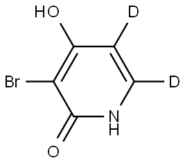 3-bromo-4-hydroxypyridin-2(1H)-one-5,6-d2 Struktur