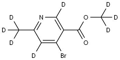 methyl-d3 4-bromo-6-(methyl-d3)nicotinate-2,5-d2 Struktur